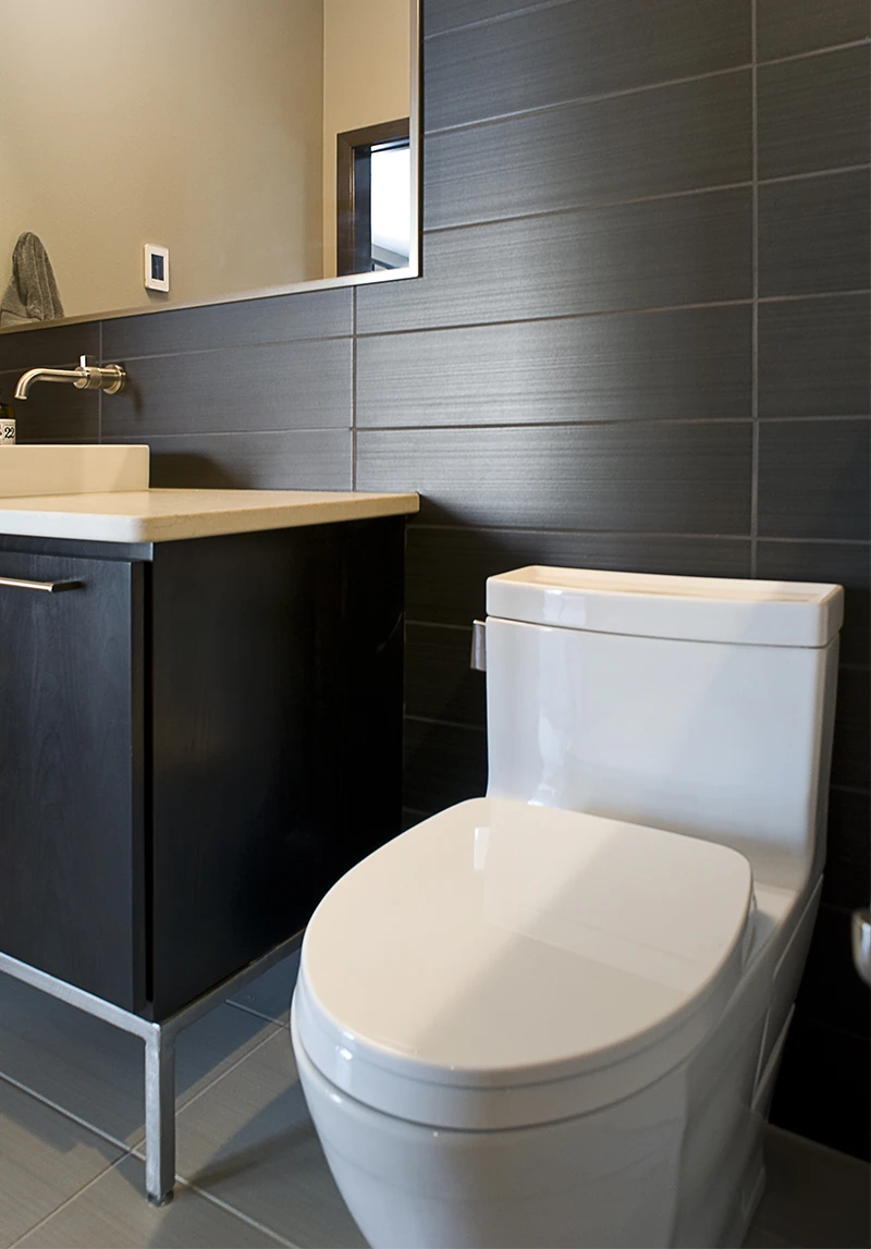 Toto Legato toilet in new construction bathroom